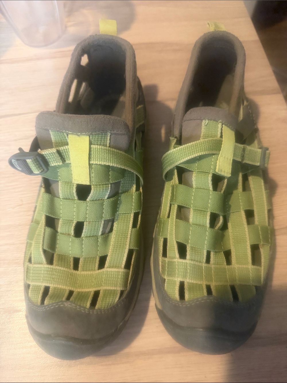 Chaco Lime Green Woven Outdoors Sandals